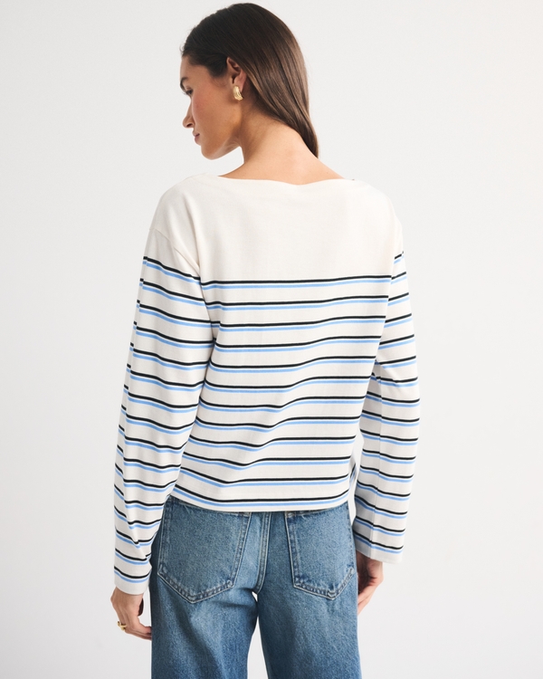 Women's Long-Sleeve Mariner Boat Neck Tee | Women's Tops