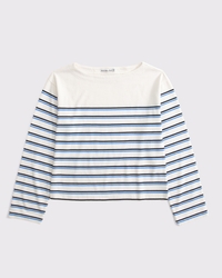 Women's Long-Sleeve Boat Neck Tee | Women's Tops | Abercrombie.com
