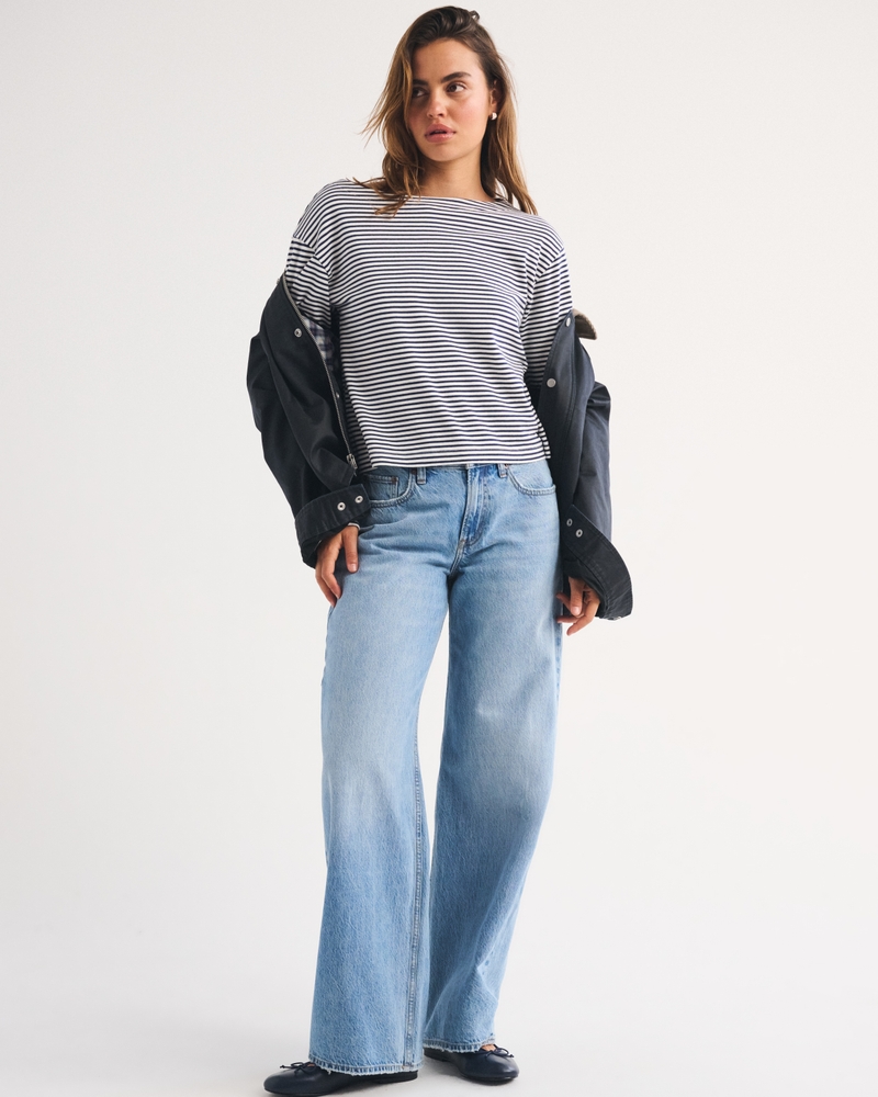 Long-Sleeve Boat Neck Tee - thumbnail 7