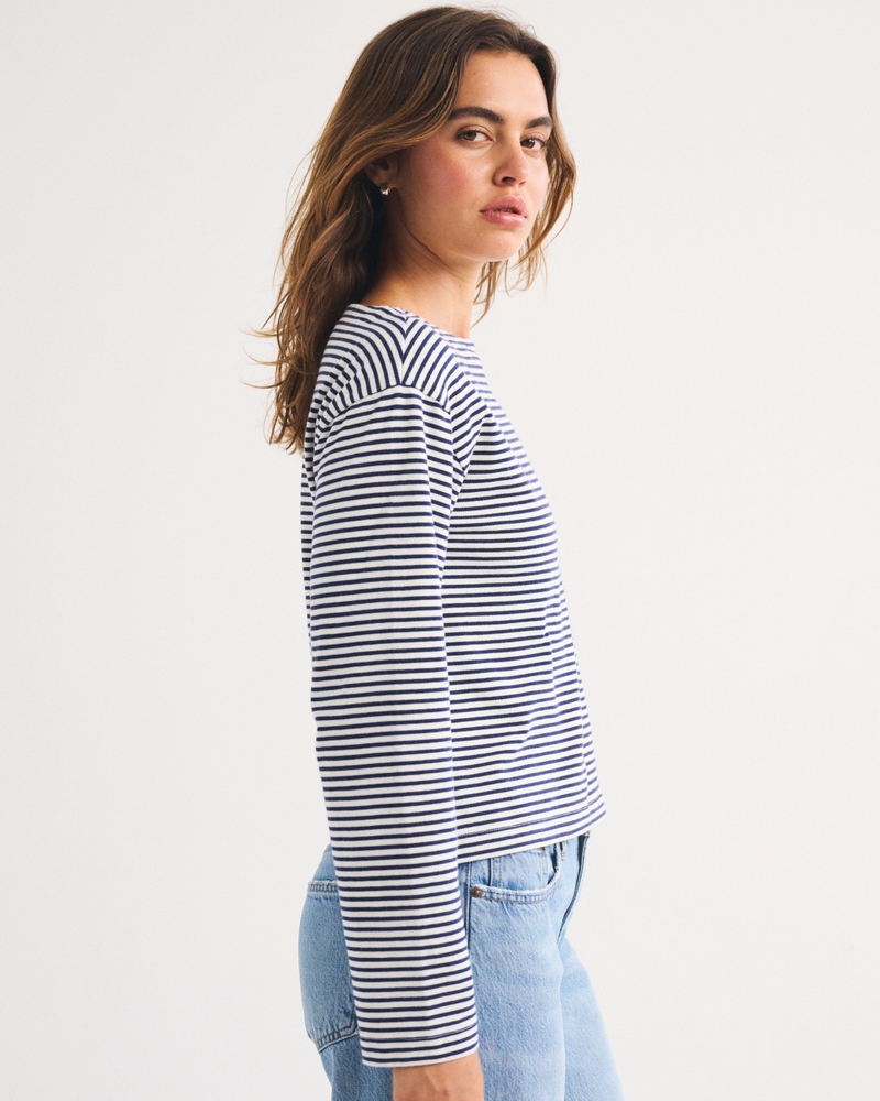 Long-Sleeve Boat Neck Tee - thumbnail 10