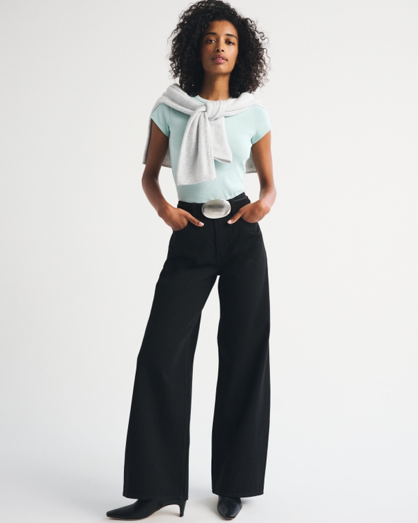 Longline Jersey Baby Tee, Faded Teal view 2