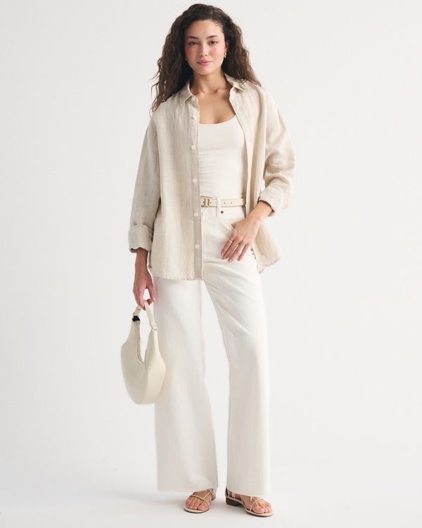 Bra-Free Scoopneck Tank, Cream view 2