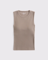 Bra-Free Rib High-Neck Tank