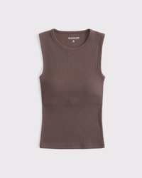 Bra-Free Rib High-Neck Tank