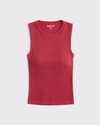 Bra-Free Rib High-Neck Tank