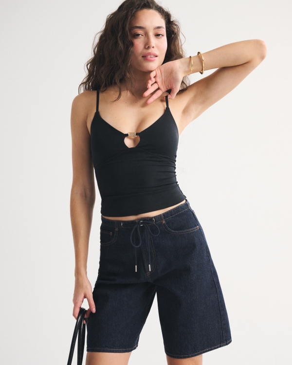 Bra-Free Cutout Hardware Top, Black view 1