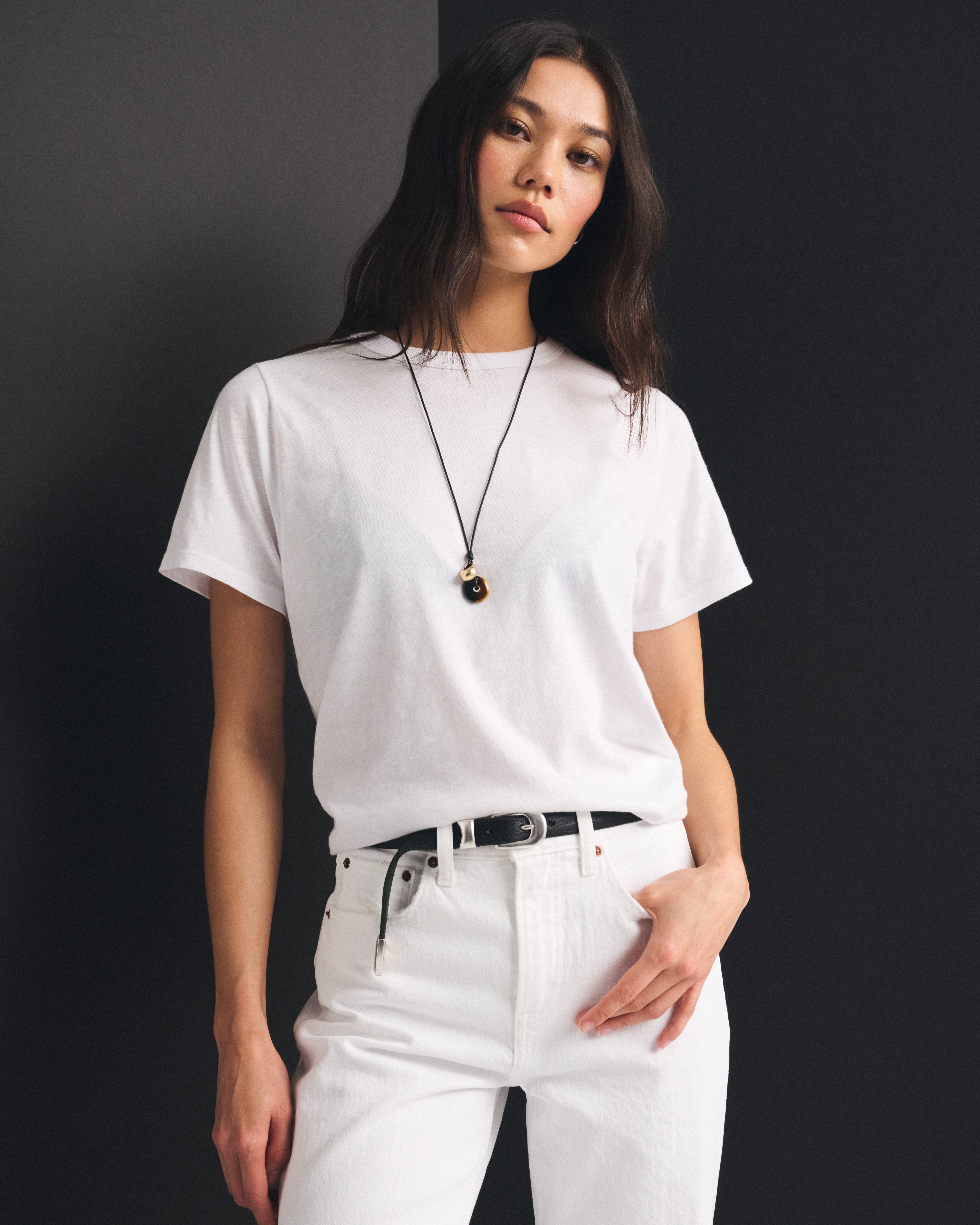 Женские футболки Abercrombie & Fitch Everyday Slub Tee — фото 2