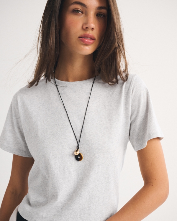 Everyday Slub Tee, Light Gray view 1