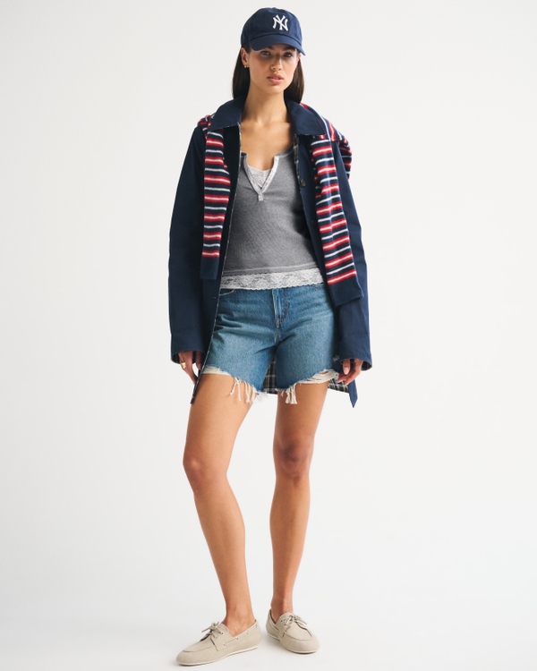 Long-Sleeve Rib Henley, Gray view 2