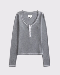 Long-Sleeve Rib Henley
