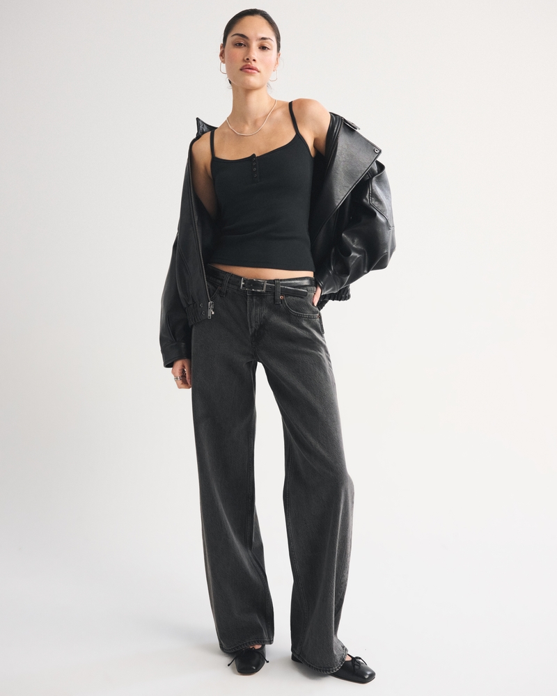 Bra-Free Rib Henley Tank