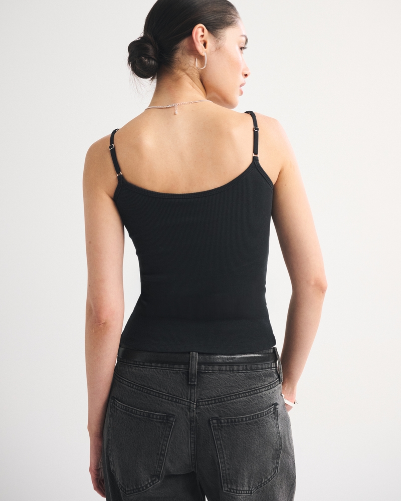 Bra-Free Rib Henley Tank - thumbnail 6