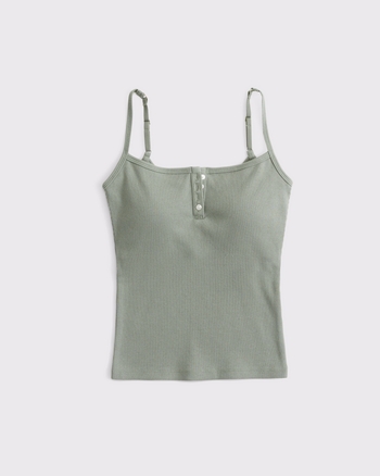 Bra-Free Rib Henley Tank