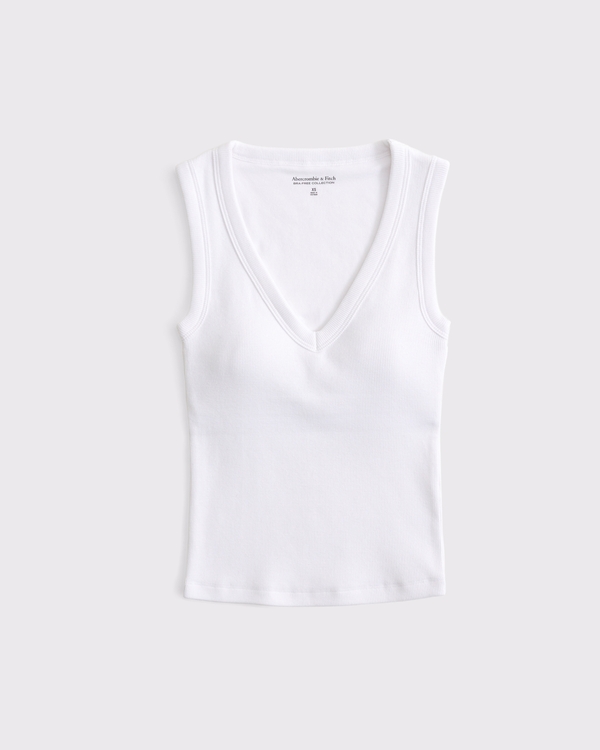 Women's Bra-Free Rib V-Neck Tank | Women's Tops | Abercrombie.com