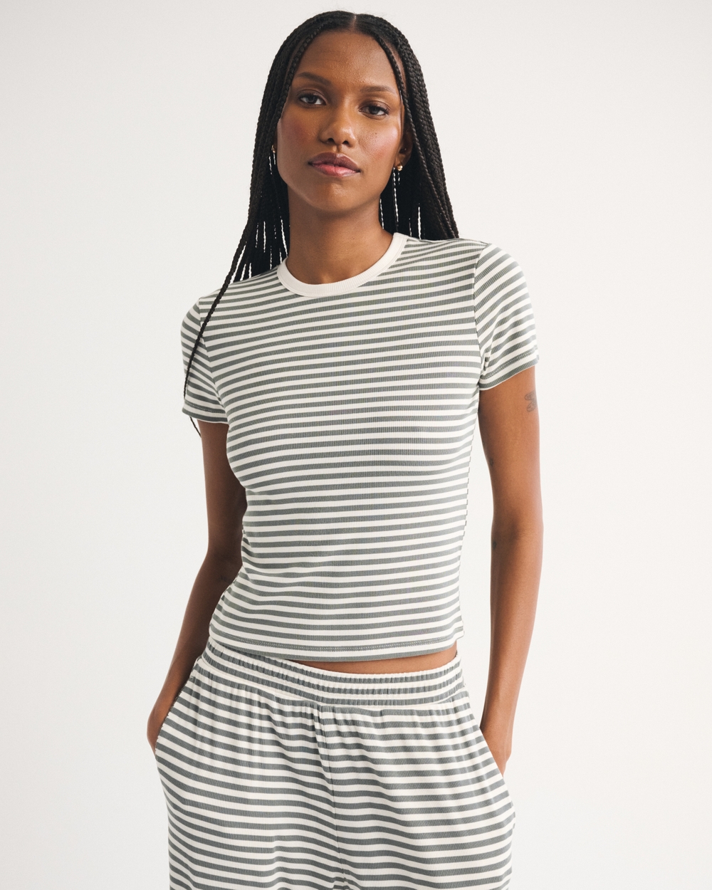 Modal-Blend Lounge Rib Baby Tee