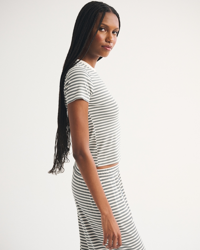 Modal-Blend Lounge Rib Baby Tee - thumbnail 4