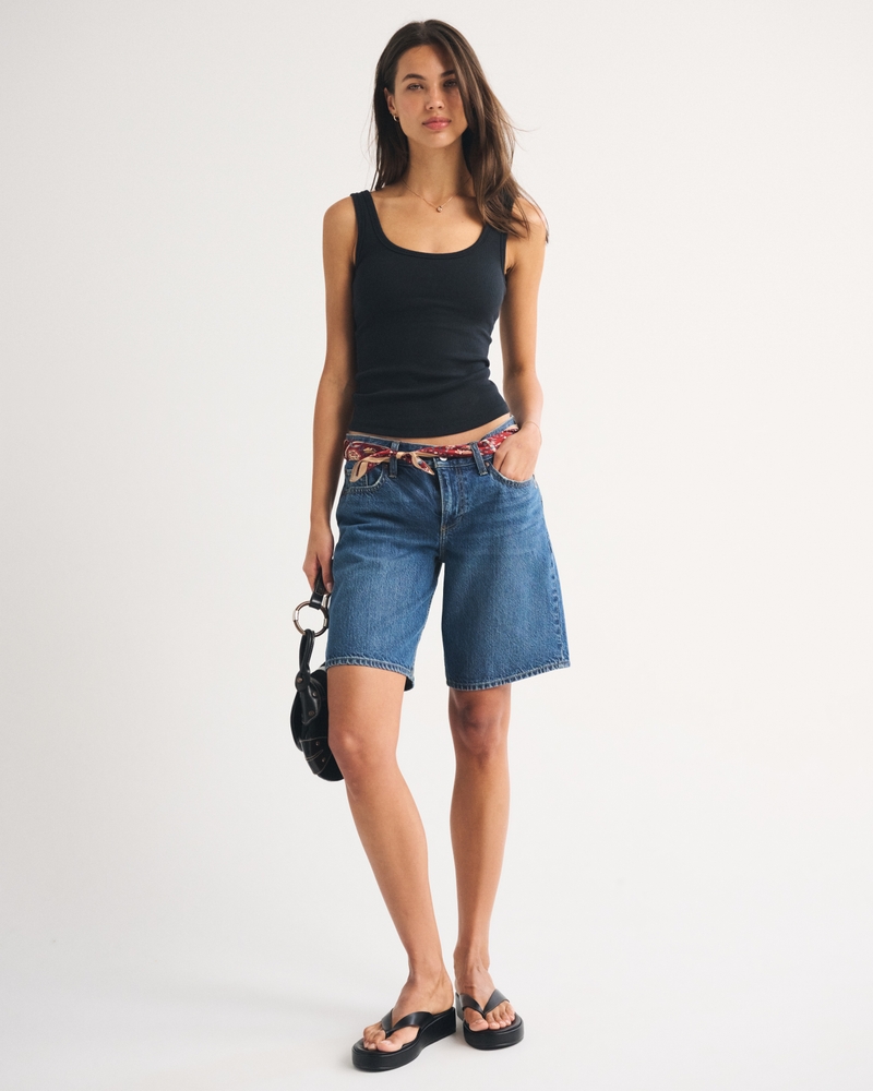 Bra-Free Longline Rib Scoop Neck Tank - thumbnail 6