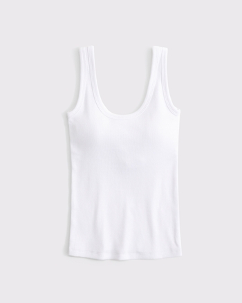 Bra-Free Rib Tuckable Scoopneck Tank from Abercrombie & Fitch - $25