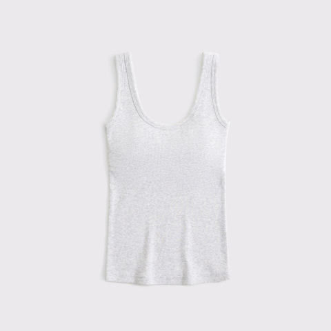 Бра Free Tuckable, круглый вырез, в рубчик — Abercrombie & Fitch