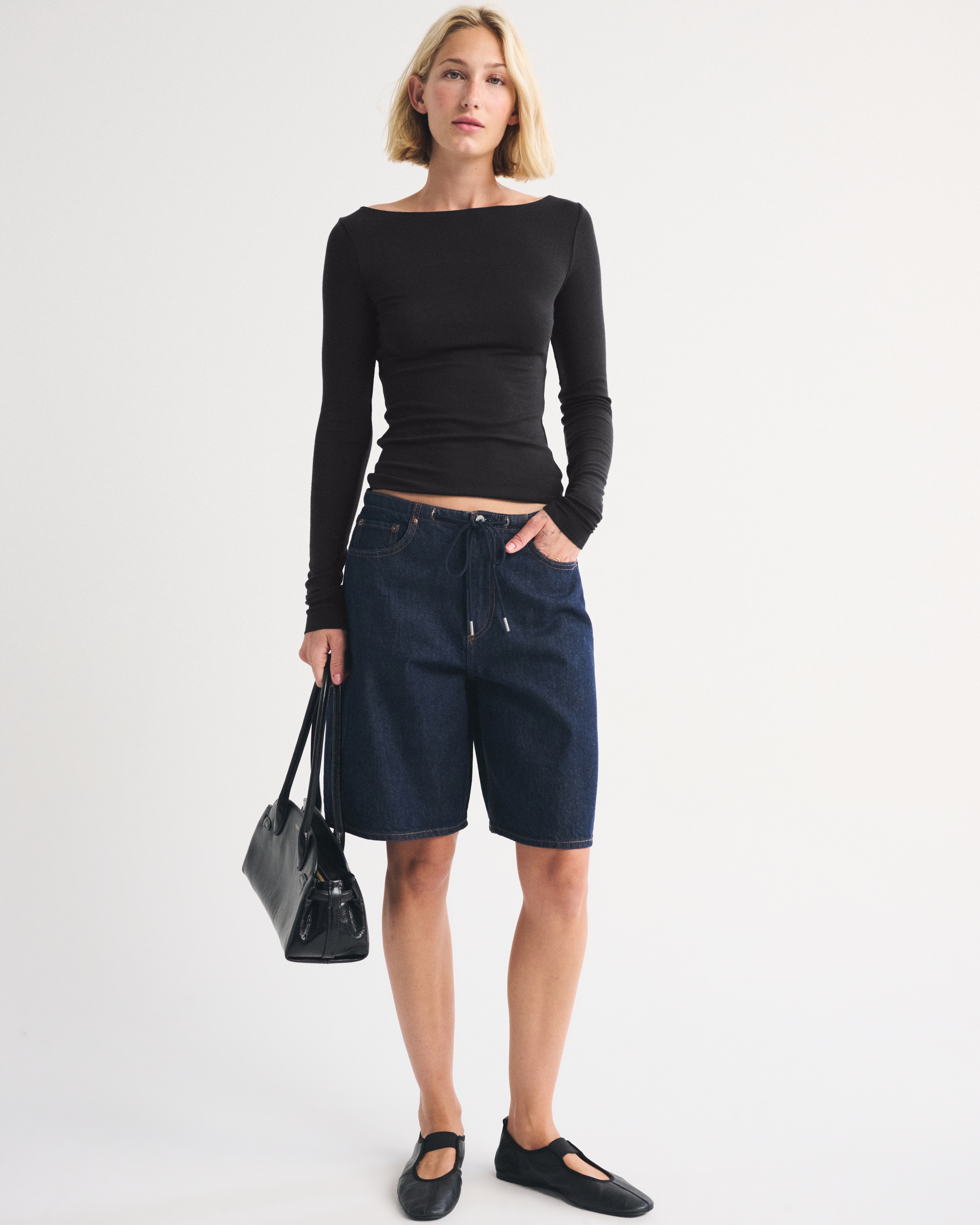 Женские топы Abercrombie & Fitch Fine Wool-Blend Boatneck Top — фото 3