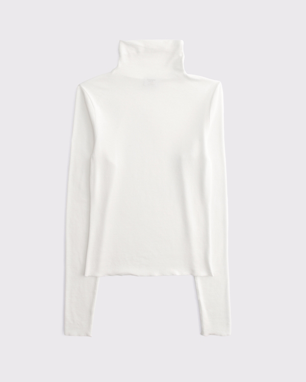 Women's Fine Wool-Blend Mockneck Top | Women's Clearance
