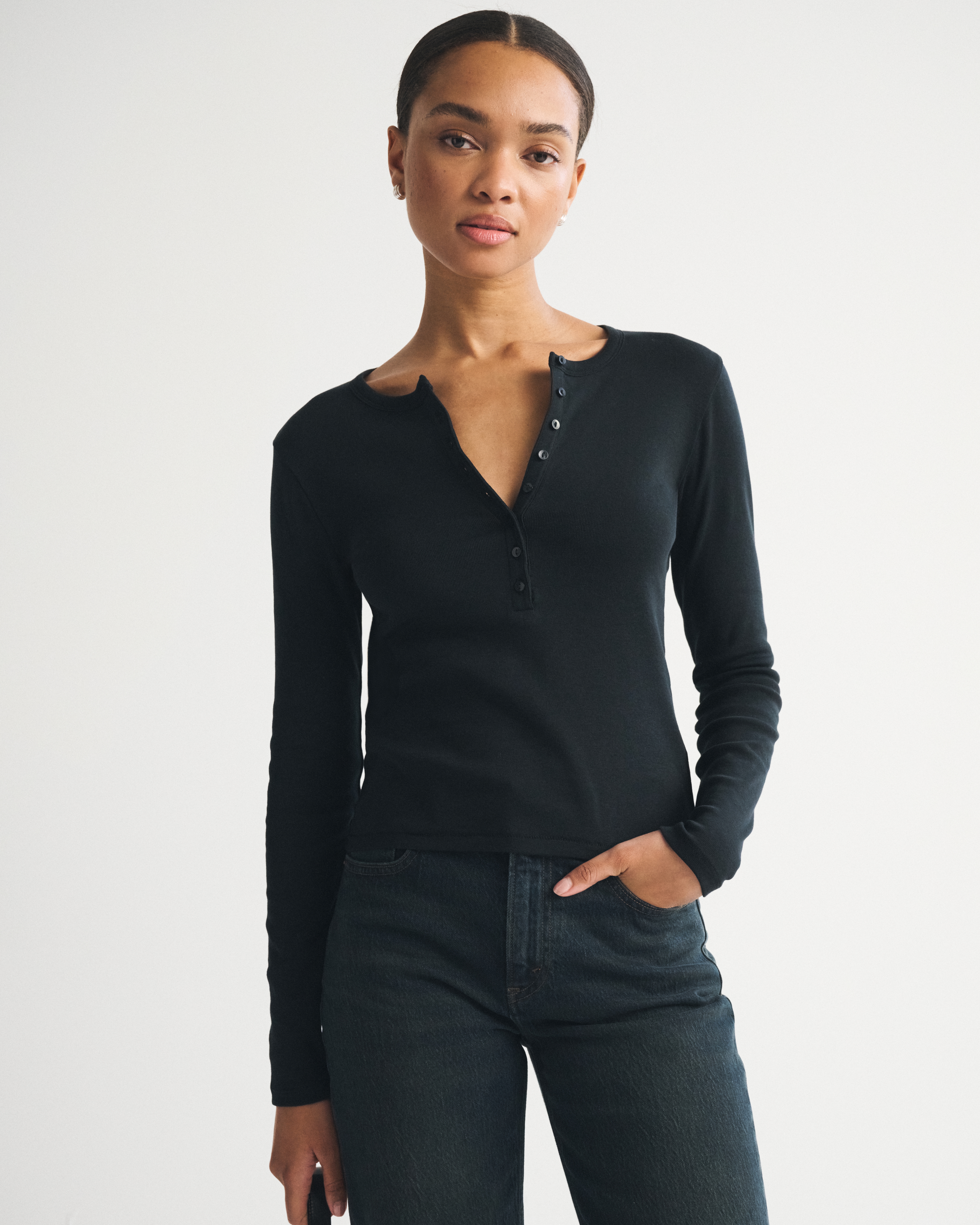 Long-Sleeve Vintage Jersey Henley