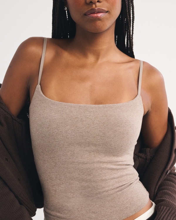 Bra-Free 90s Cami, Light Brown Heather view 1
