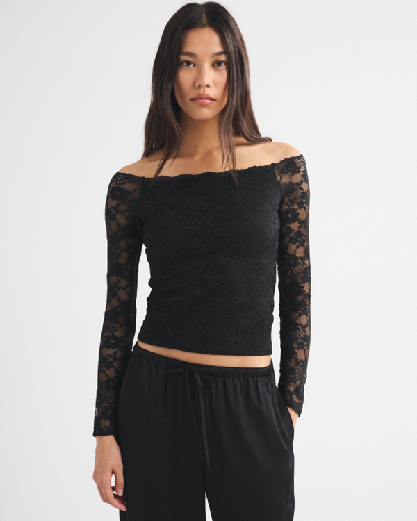 Bra-Free Lace Off-The-Shoulder Top