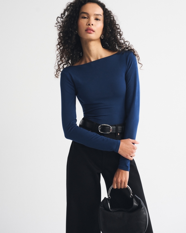 Bra-Free Draped Open-Back Top by Abercrombie & Fitch