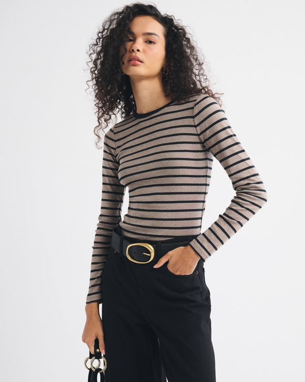Long-Sleeve Jersey Baby Tee by Abercrombie & Fitch