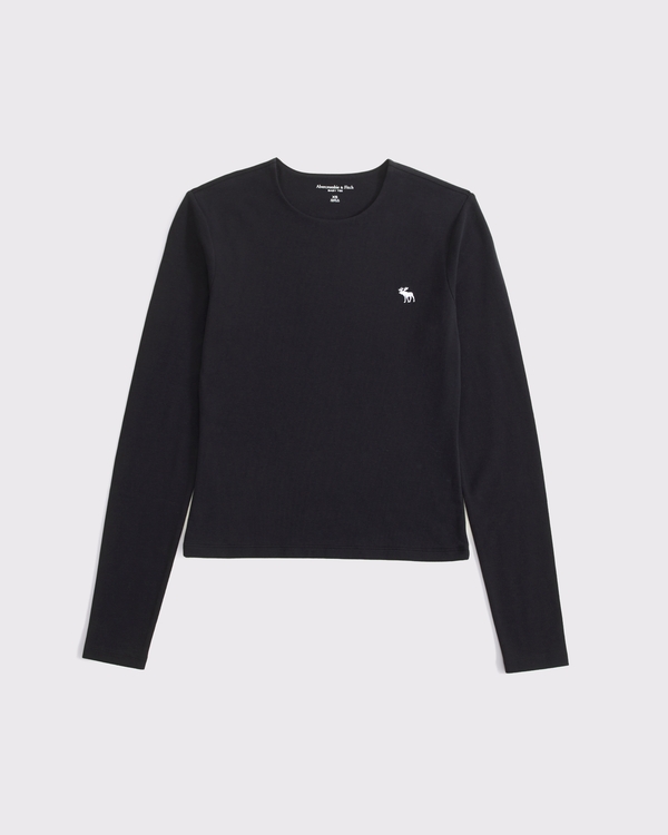 ウィメンズ 長袖 アイコン ダブルラインド ベビーTシャツ | ウィメンズ