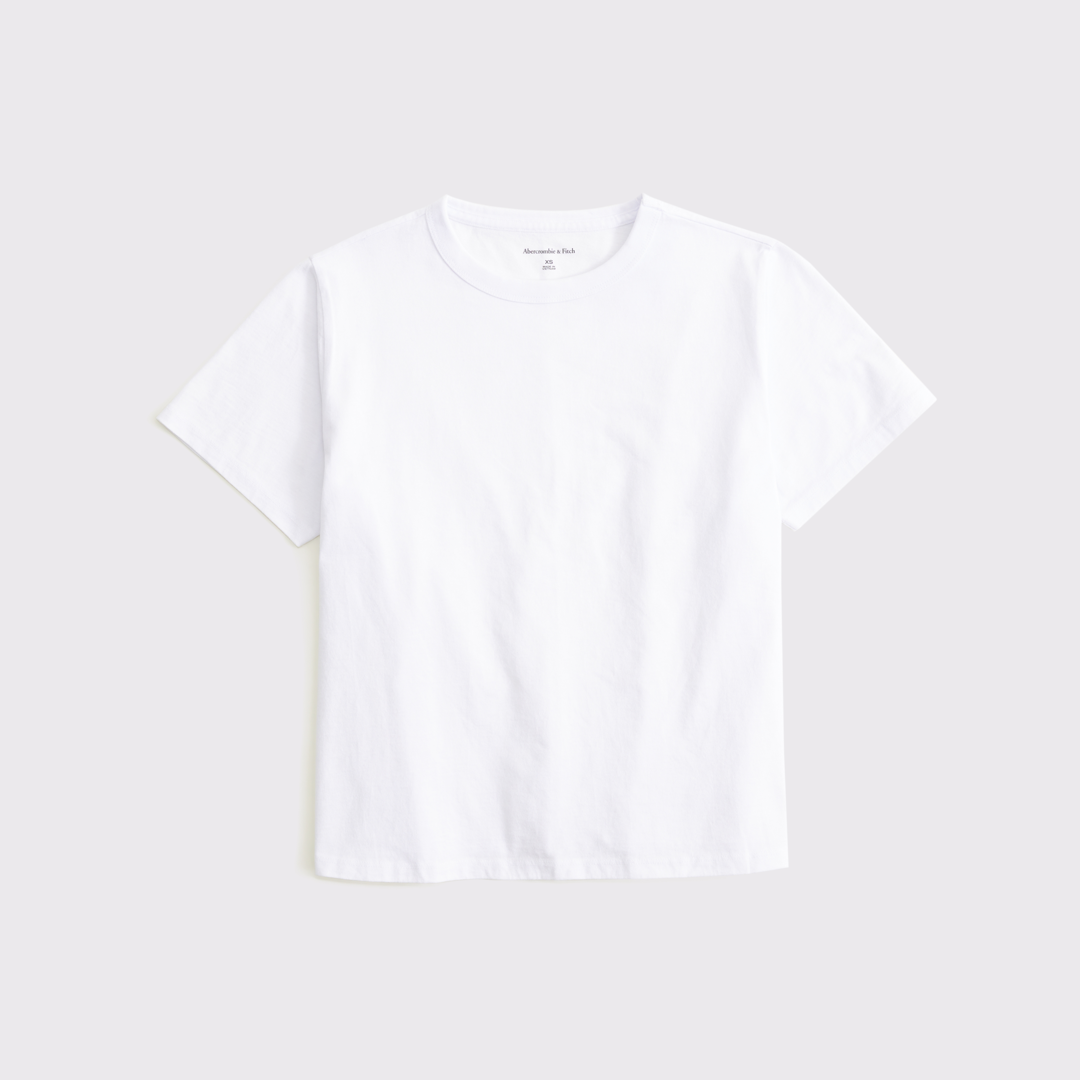 Женская футболка Abercrombie & Fitch Essential Everyday Easy, цвет: Белый — фото 1