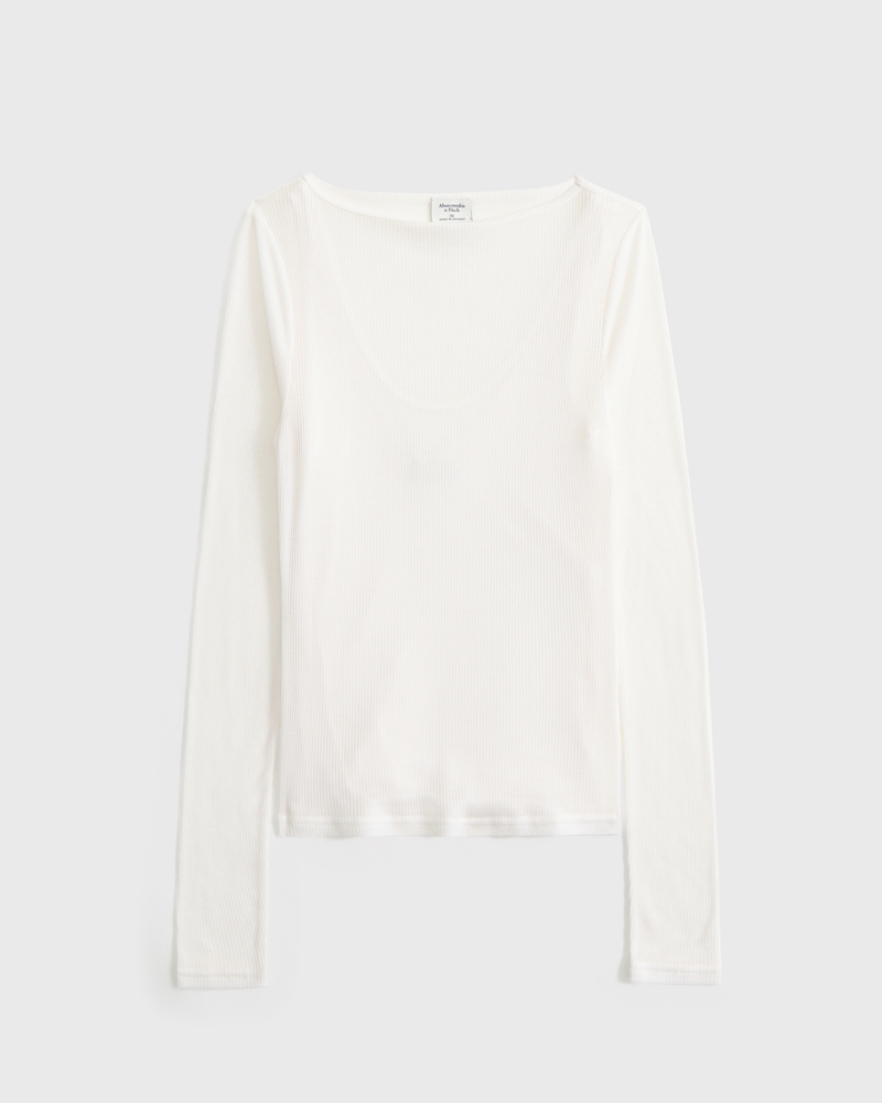 Sheer Rib Layered Top - Image 1