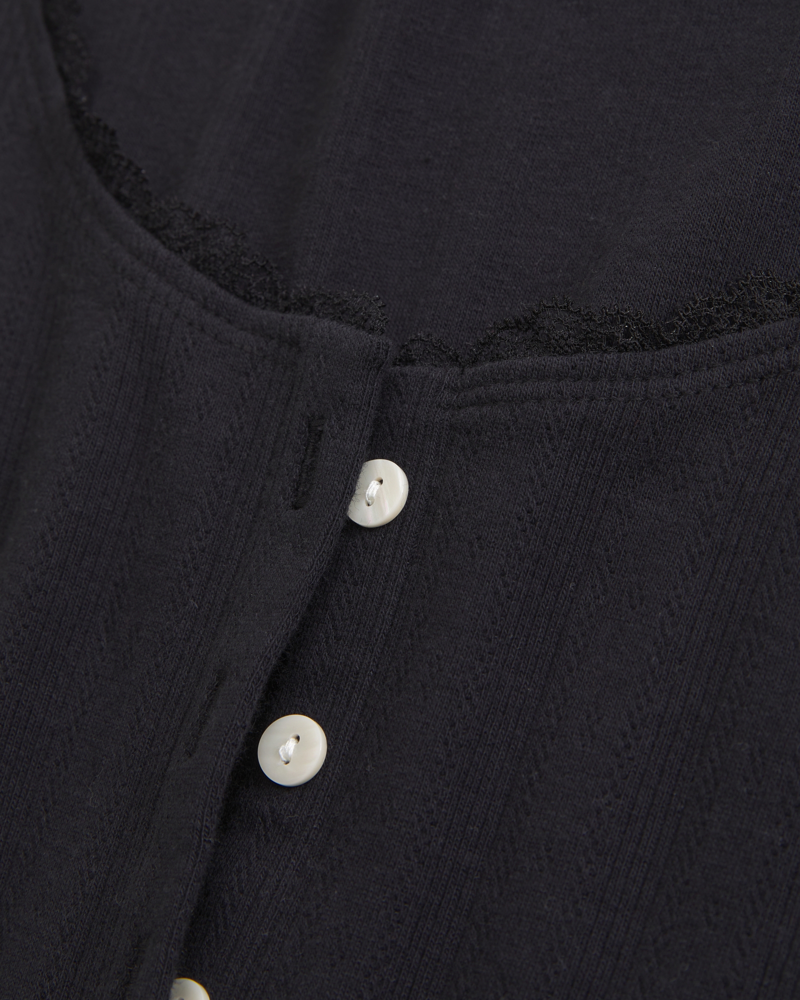 Pointelle Button-Through Tank