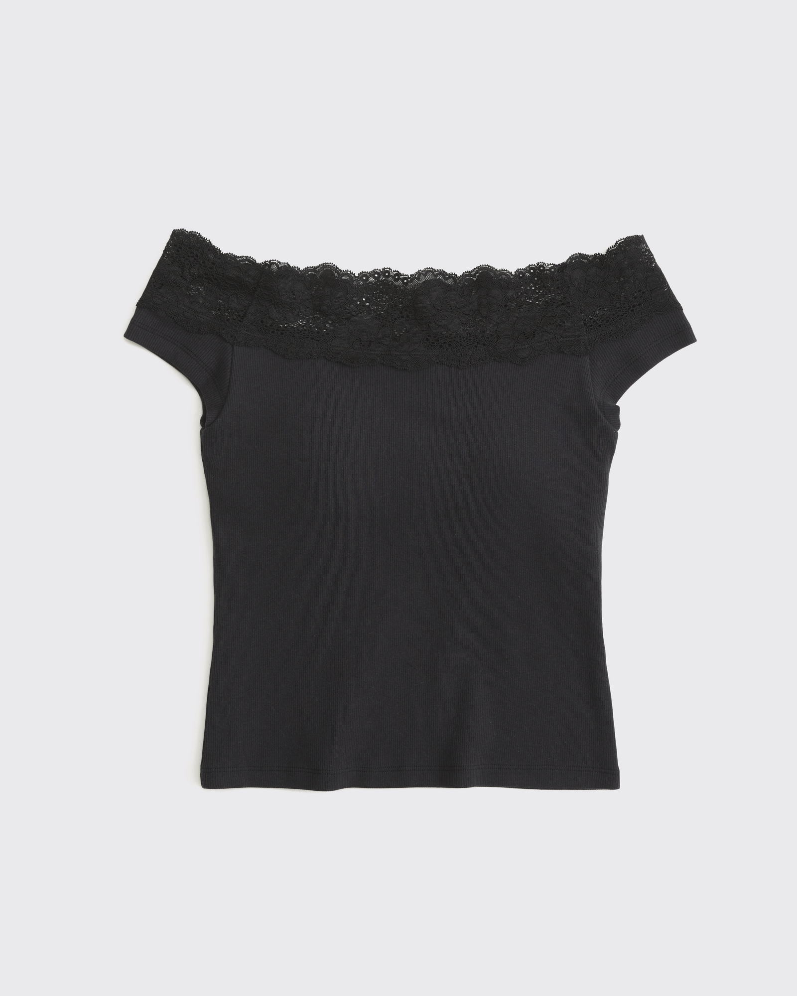 Bra-Free Off-The-Shoulder Lace-Trim Top