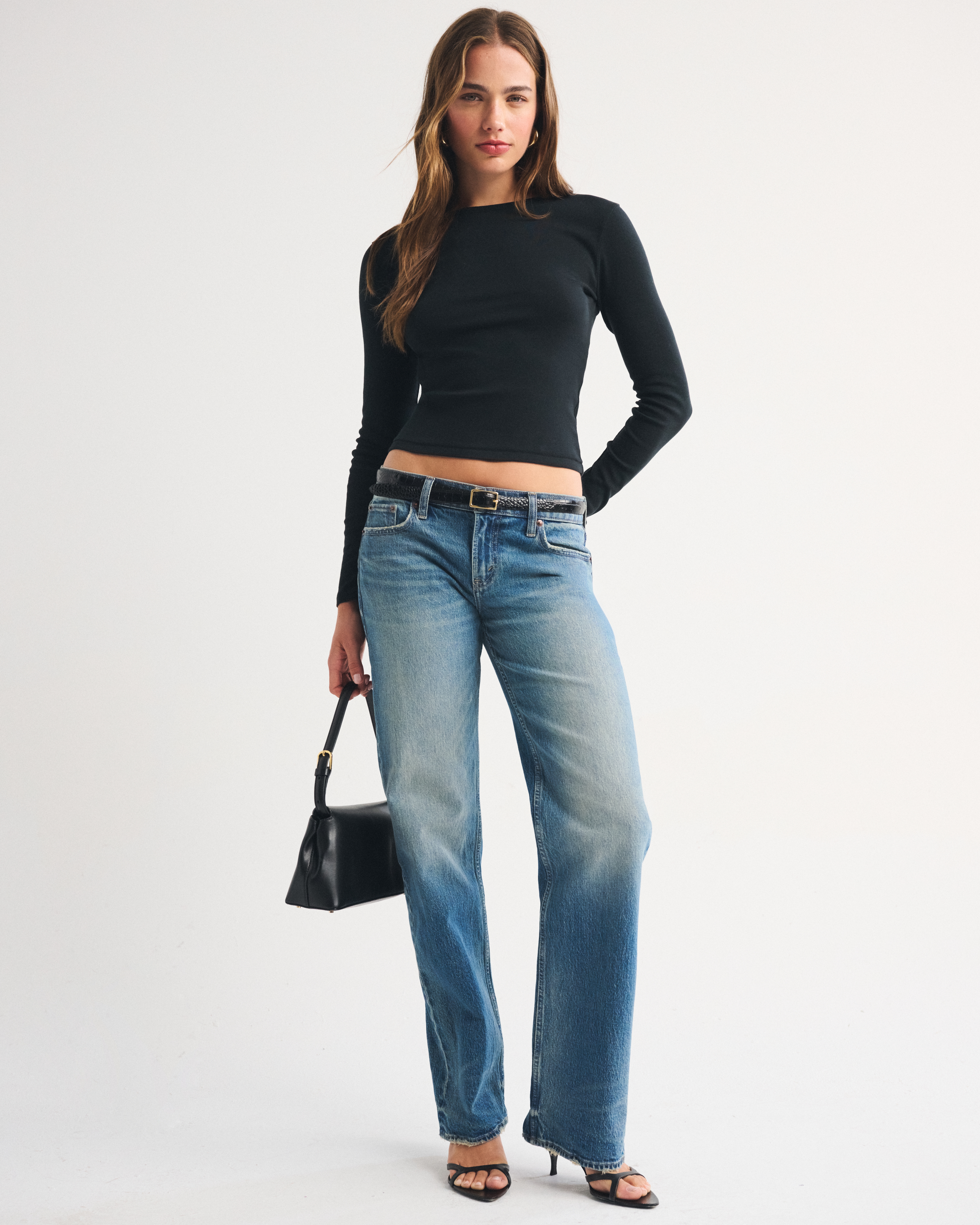 Женские футболки Abercrombie & Fitch Long-Sleeve Vintage Jersey Baby Tee — фото 3