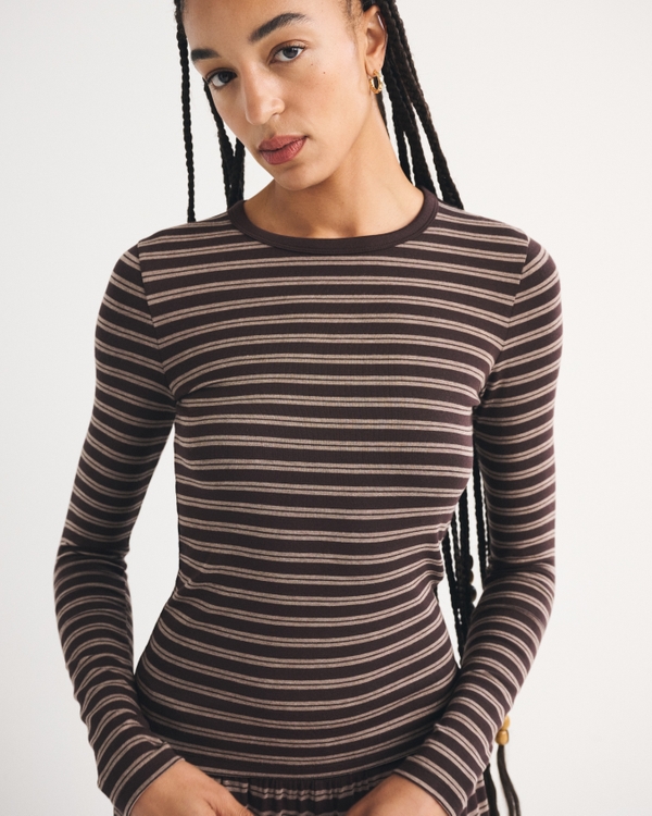 Women's Long-Sleeve Modal-Blend Lounge Tee | Women's Clearance