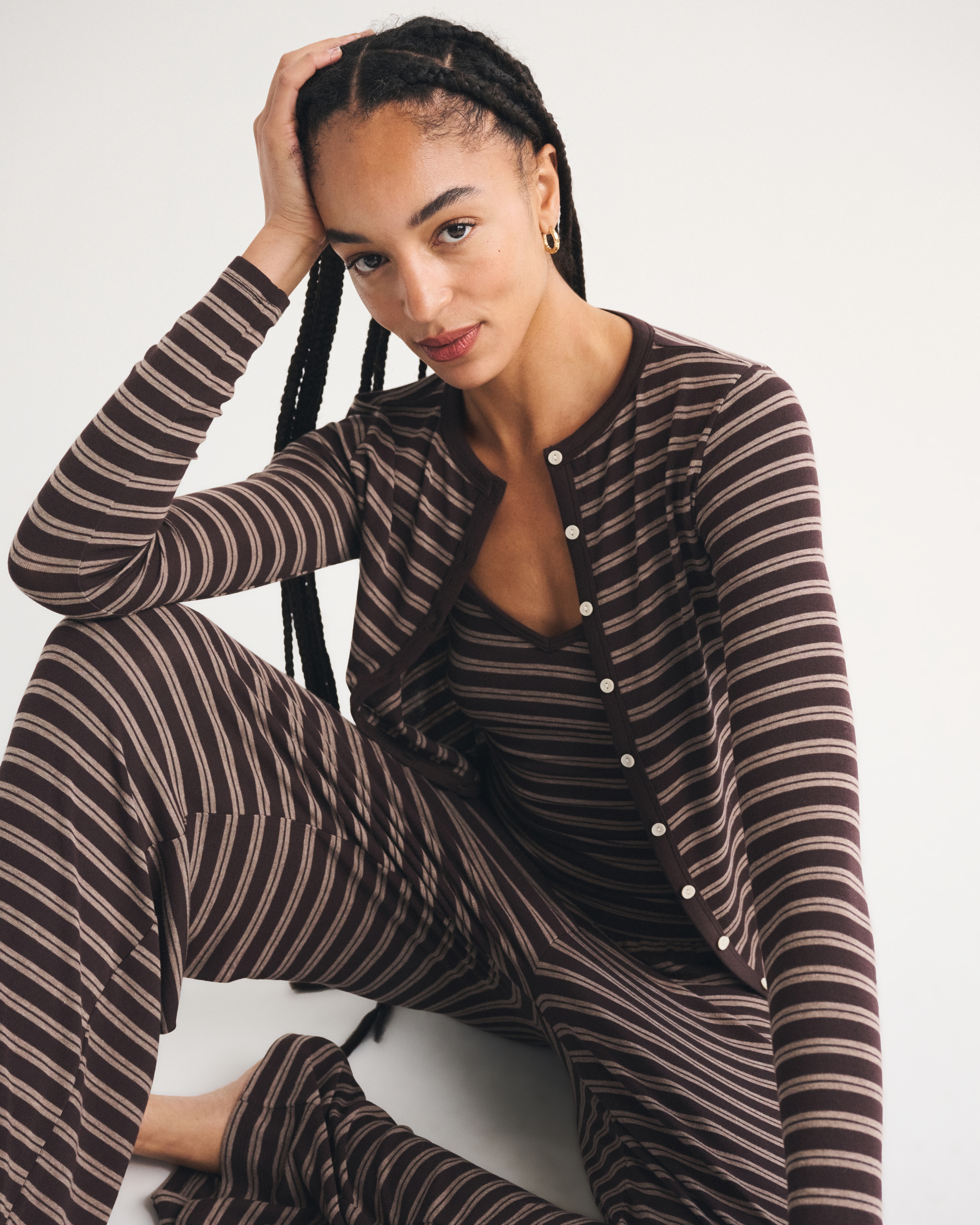 Женские кардиганы Abercrombie & Fitch Modal-Blend Lounge Cardigan Tank Set — фото 2