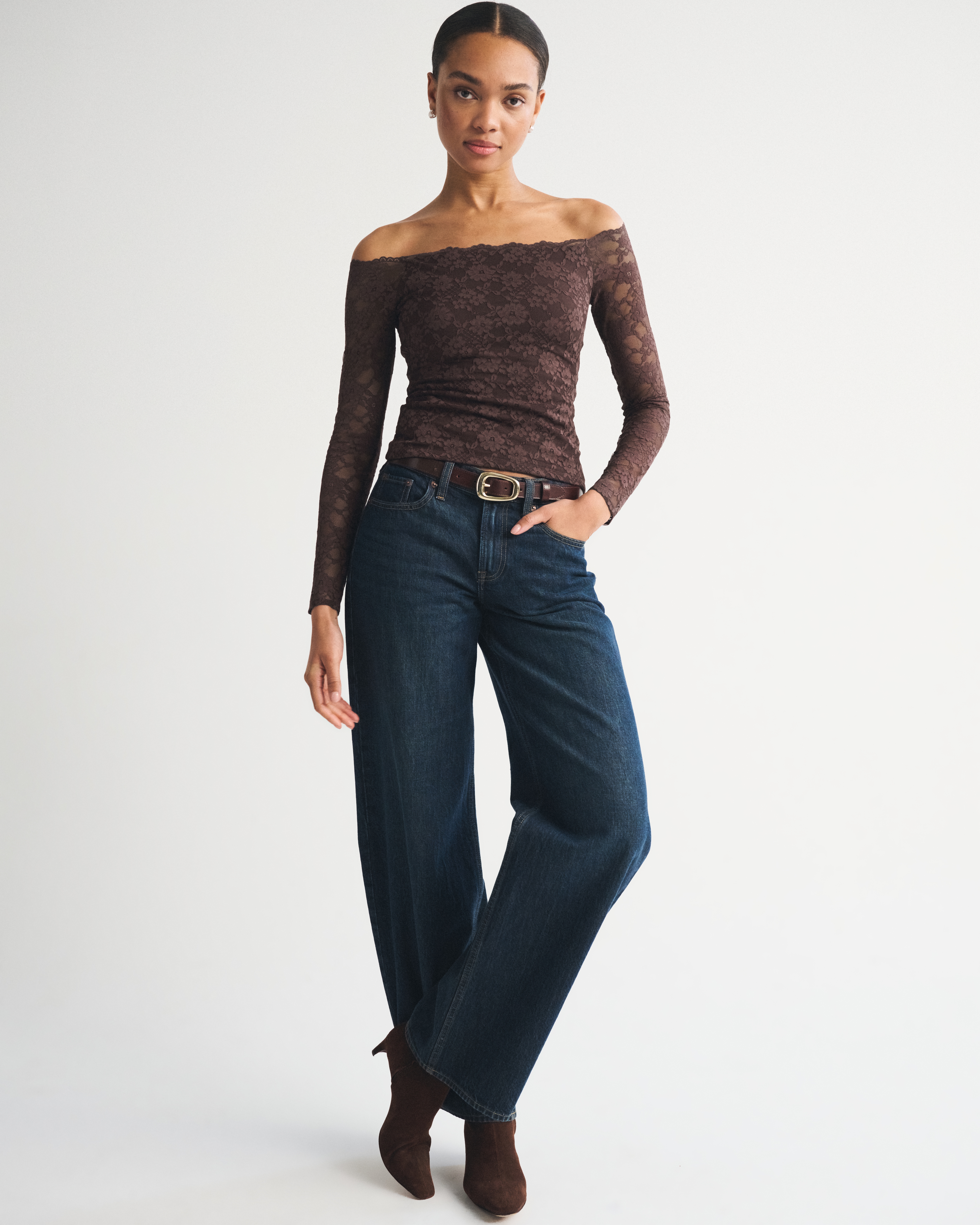 Бра Free Off-The-Shoulder, кружево — Abercrombie & Fitch — фото 3