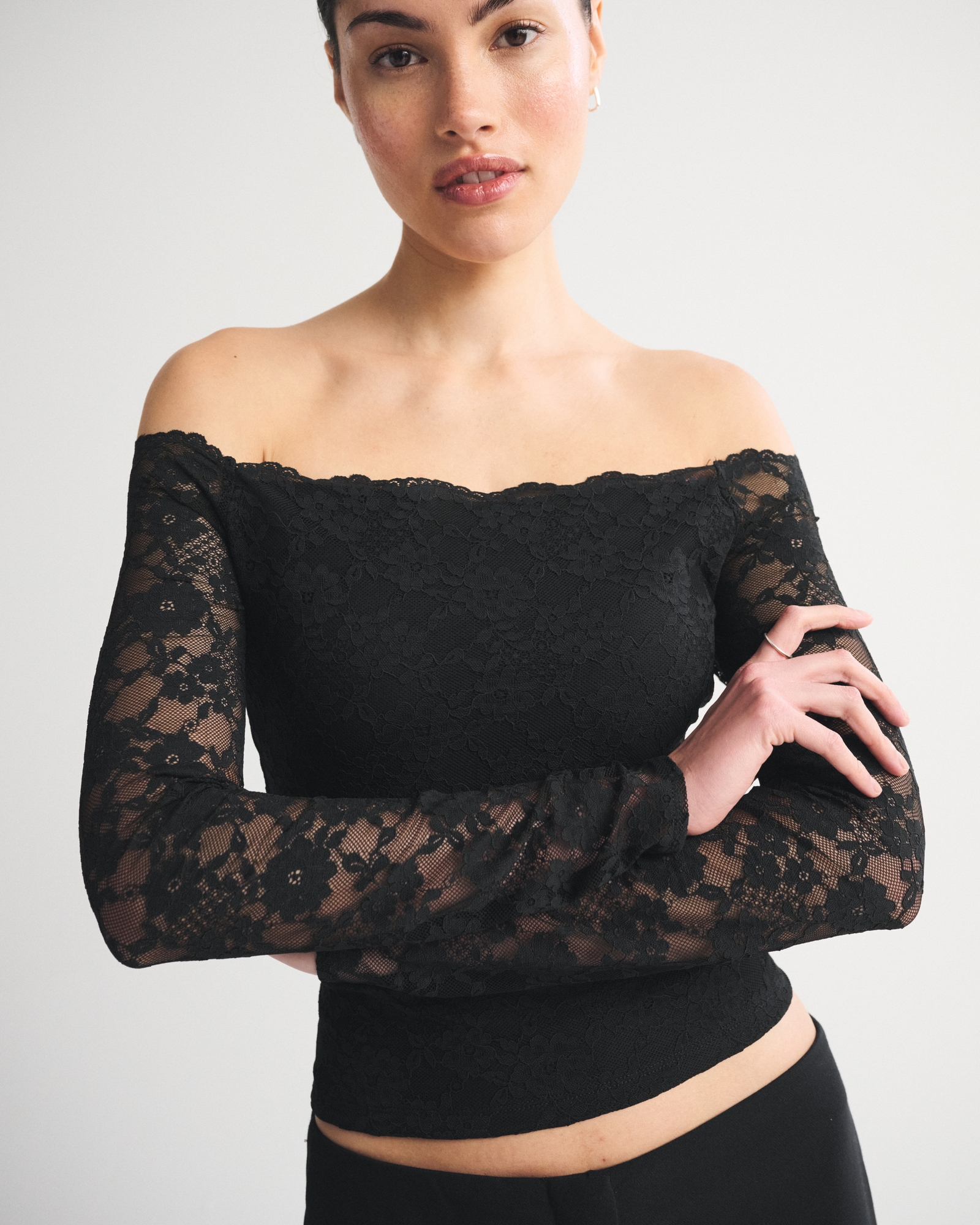 If Only Studio Lace Off-the-Shoulder Top | The Summit