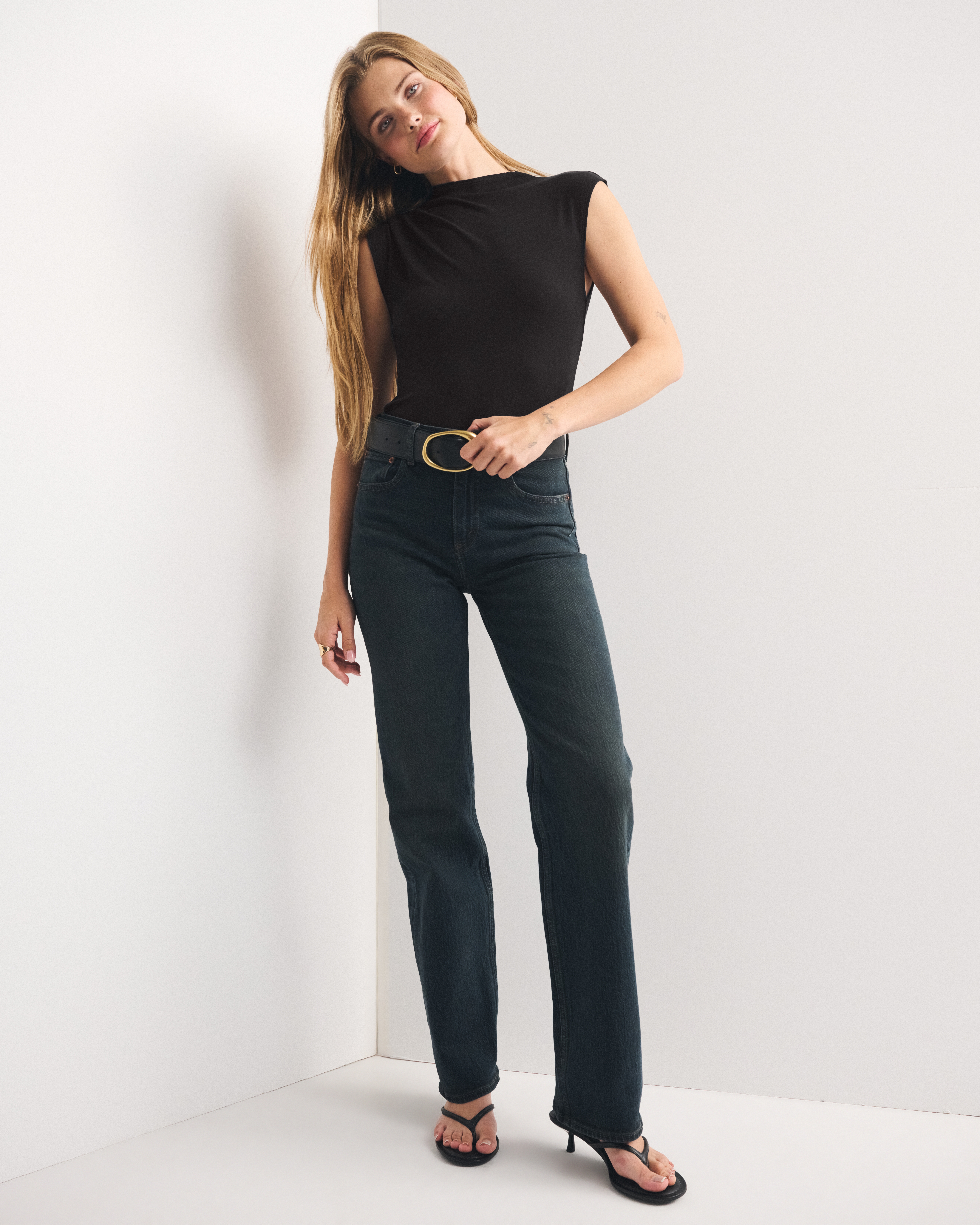 Женские топы Abercrombie & Fitch Draped Fine Wool-Blend Mockneck Top — фото 3