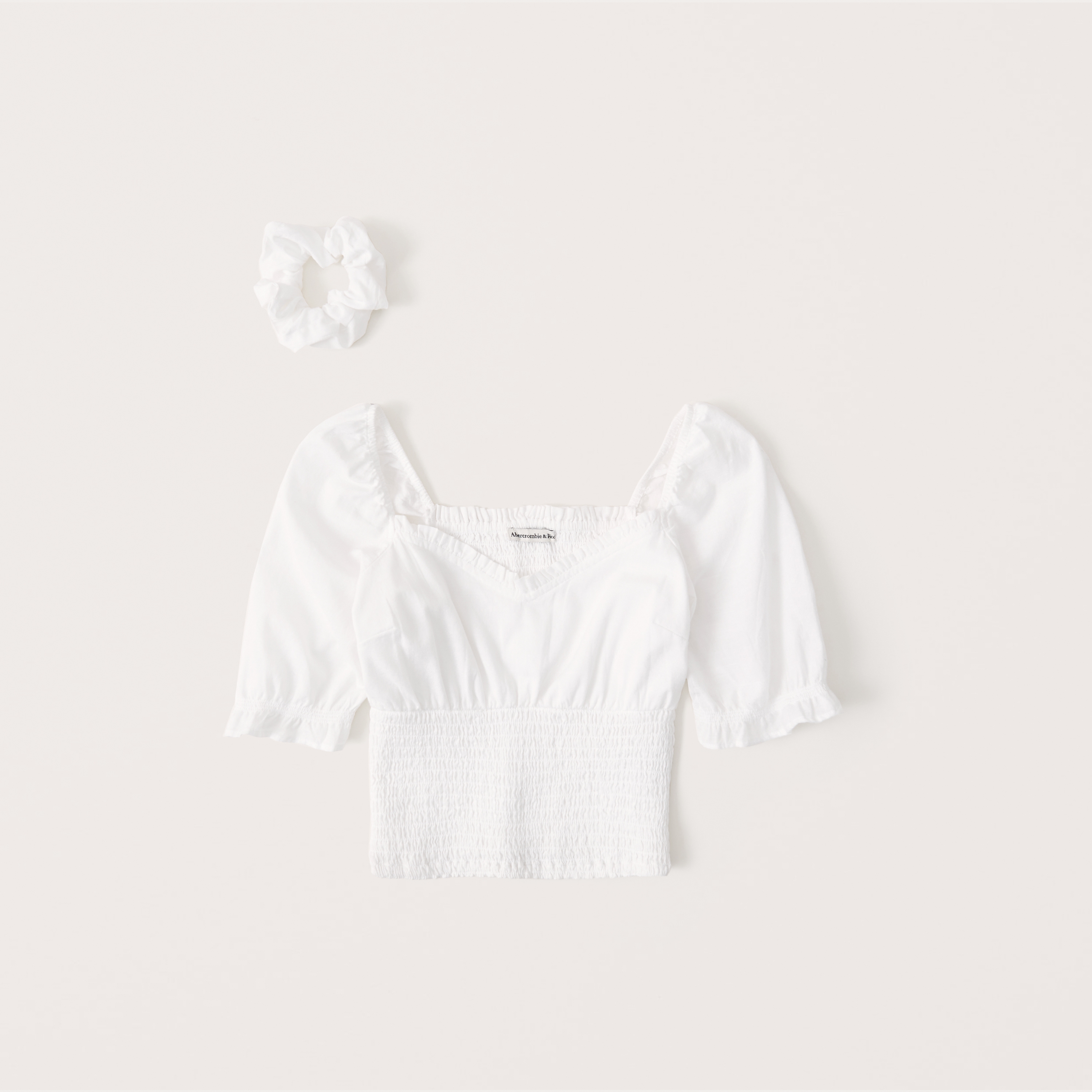 smocked short sleeve top