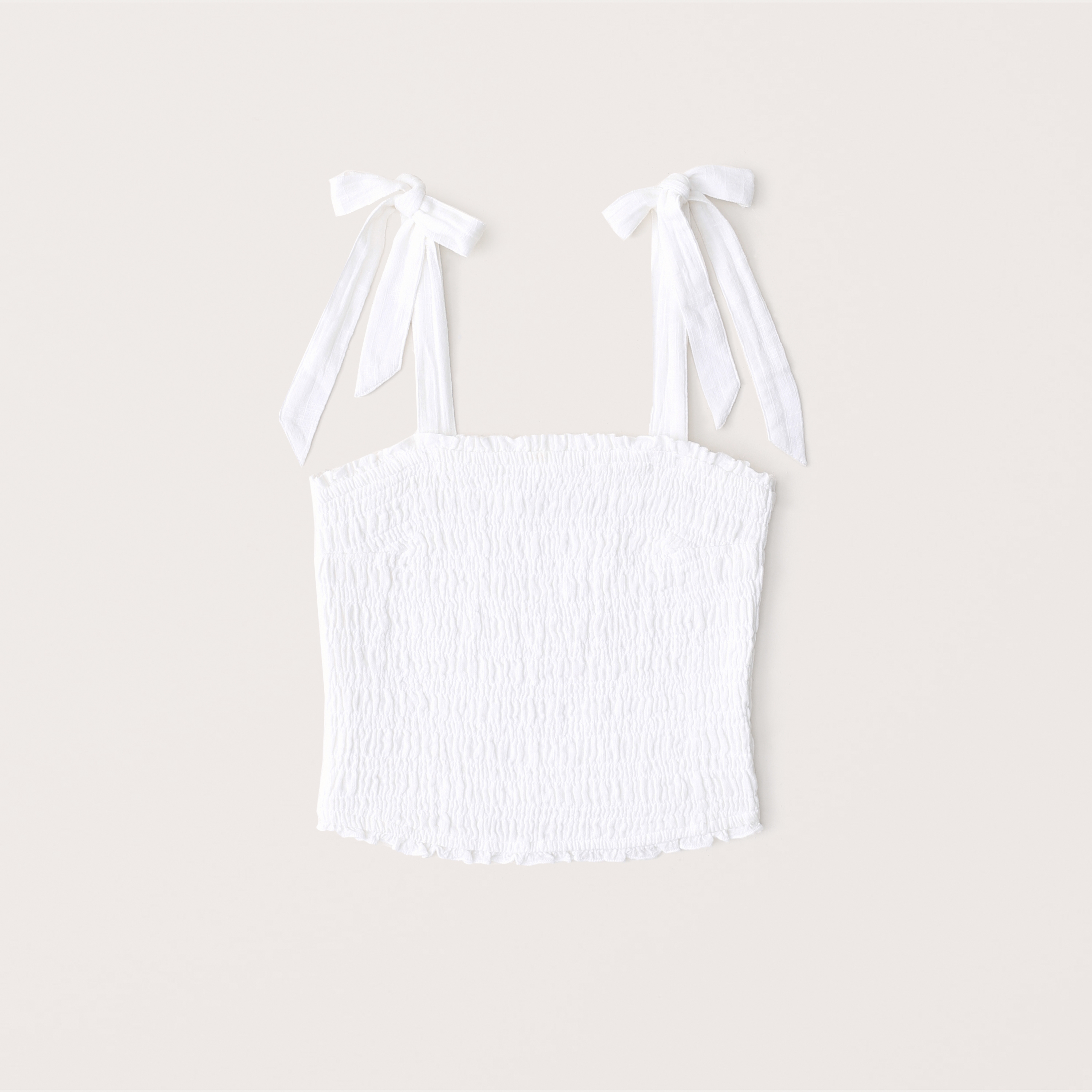 tie strap smocked top