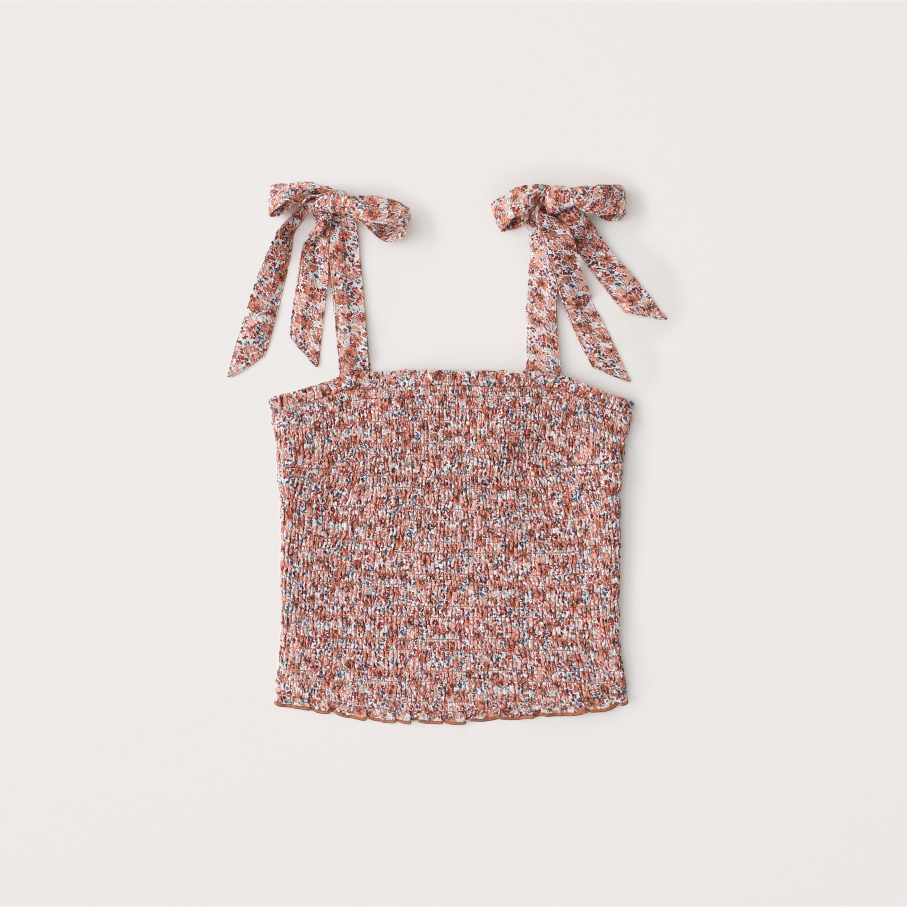 tie strap smocked top
