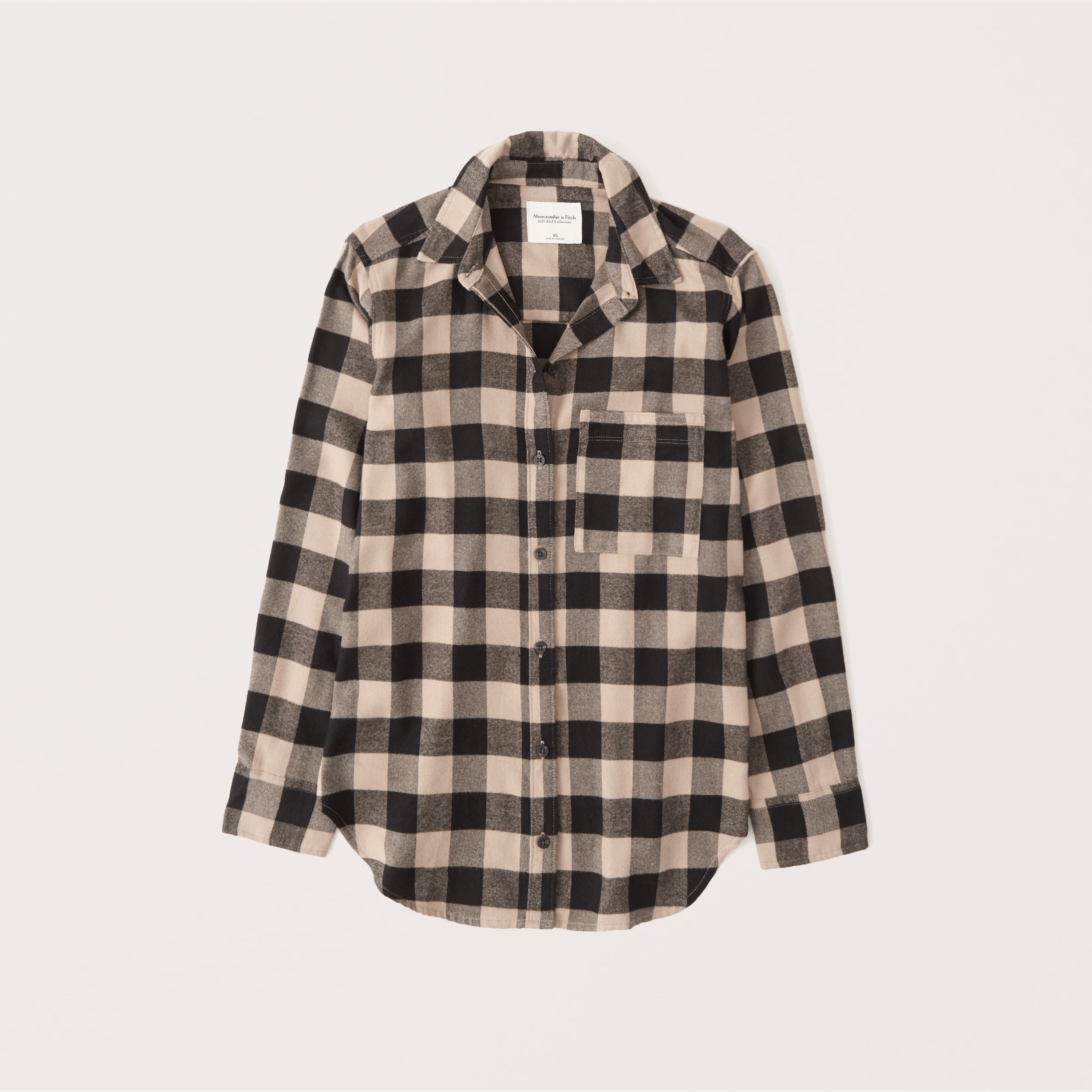 white button up flannel