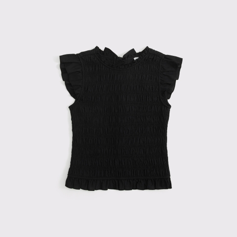 Женские топы Abercrombie & Fitch 100% Cotton Smocked Tie-Back Top