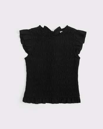 100% Cotton Tie-Back Smocked Top