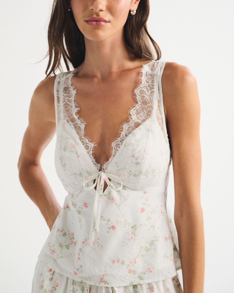 A&F Bella Bra-Free Linen-Cotton Cami - thumbnail 3