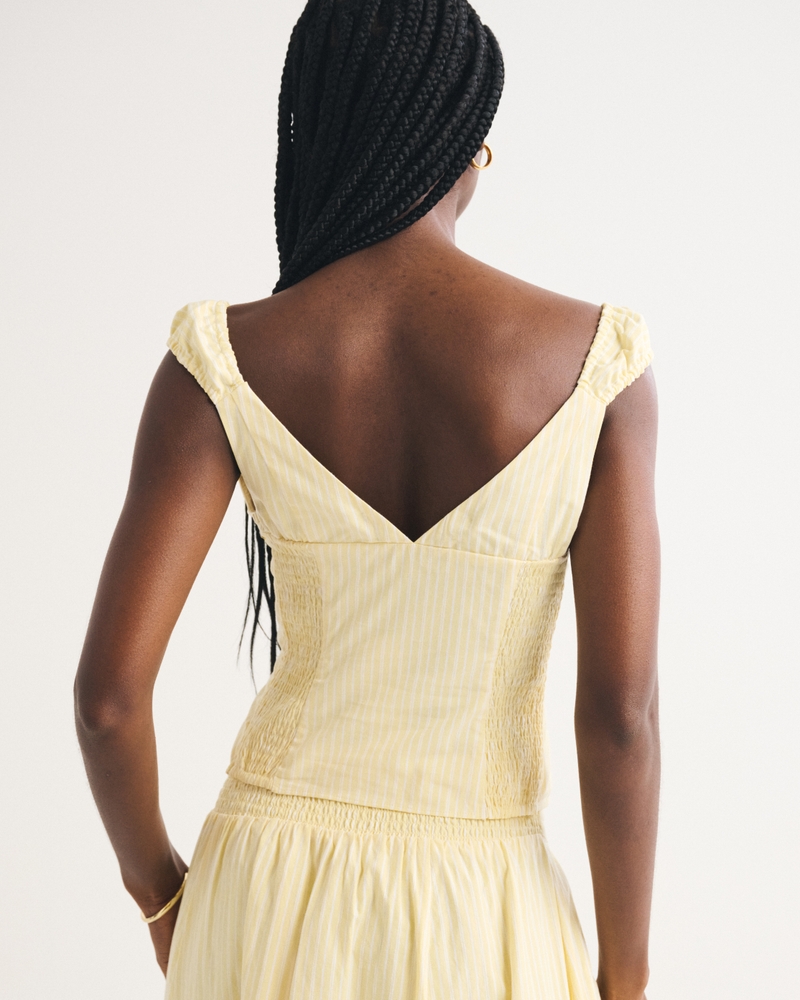 Bra-Free V-Neck Poplin Tank - thumbnail 4