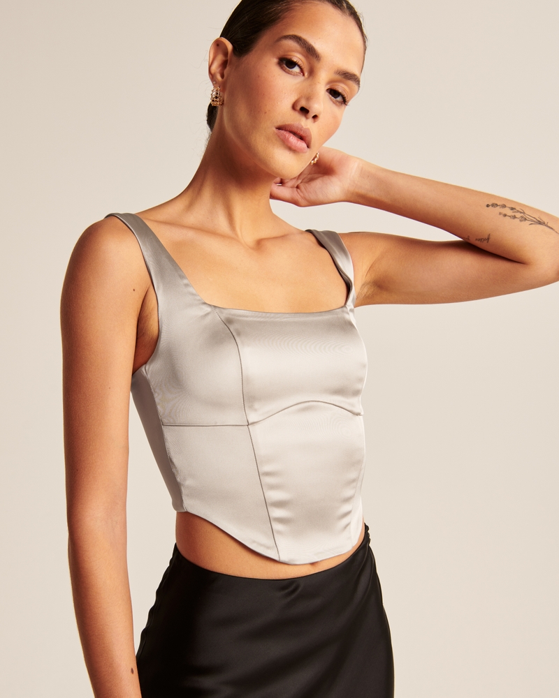 Women's Satin Corset Top | Women's Clearance | Abercrombie.com